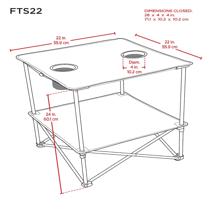 Image 721533_ALTMORE2.jpg, Product 721-533 / Price $34.99, Rio Beach Square Compact Folding Beach Table (22") from Rio on TSC.ca's Home & Garden department
