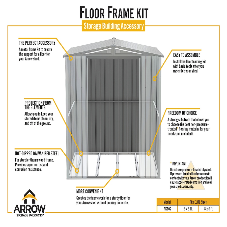 Image 721564_ALTMORE1.jpg, Product 721-564 / Price $89.99, Arrow Floor Frame Kit (7.9' x 5.9' x 0.1') from Arrow on TSC.ca's Home & Garden department