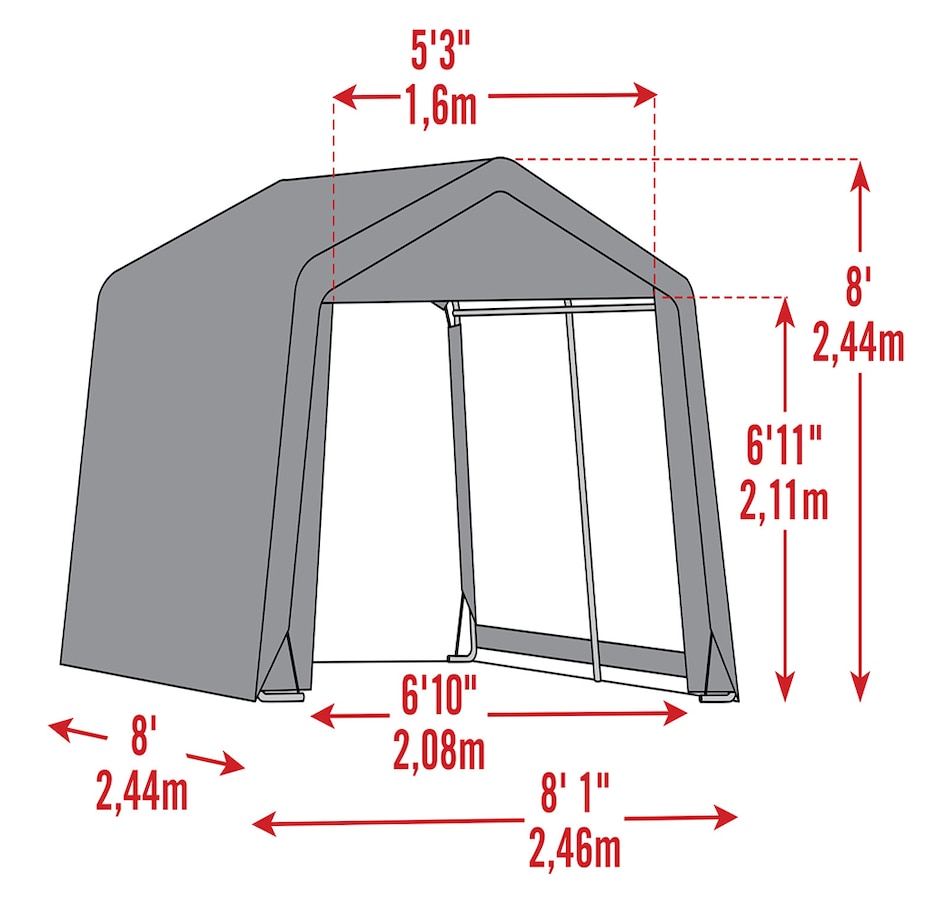 Image 721614_ALTMORE3.jpg, Product 721-614 / Price $477.99, Scotts Storage Shed (8.1' x 8' x 8') from Scotts on TSC.ca's Home & Garden department