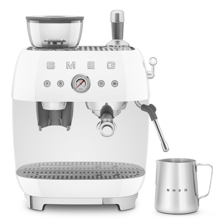 Image 721615_WHT.jpg, Product 721-615 / Price $1,299.99, SMEG Manual Espresso Machine with Built-in Coffee Grinder from Smeg on TSC.ca's Kitchen department