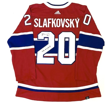 Juraj Slafkovsky Montreal Canadiens Autographed Fanatics White Breakaway Jersey