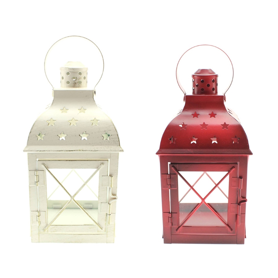 Image 721800.jpg, Product 721-800 / Price $59.99, Koppers Home Assorted Red and White Lanterns (pack of 2) from Koppers on TSC.ca's Home & Garden department