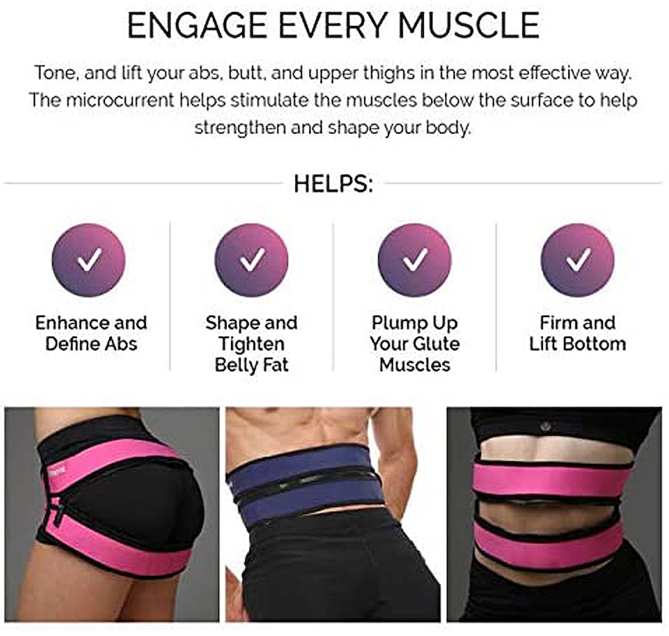 Health & Fitness - Exercise & Fitness - Strength & Weight Training - Ab,  Core & Toning - Evertone Zip & Tone Belt Pink - Online Shopping for  Canadians