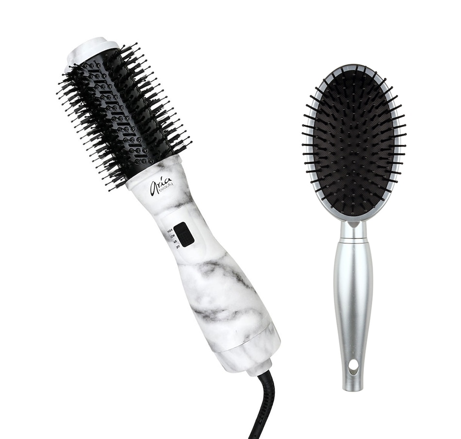 Image 721913.jpg, Product 721-913 / Price $154.00, Aria Marble Blowdry Brush With Detangling Brush from Aria Beauty on TSC.ca's Beauty department