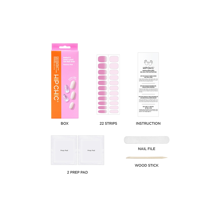 Image 722010_ALTMORE5.jpg, Product 722-010 / Price $15.00, Hip Chic Nailed It Semi-Cured Gel Nail Strip Fabulous Pink from Hip Chic on TSC.ca's Beauty department