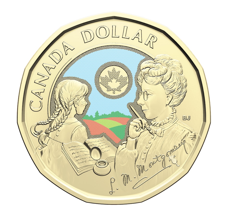 Image 722211.jpg, Product 722-211 / Price $54.95, 2024 $1 L. M. Montgomery Anne of Green Gables Special Wrap Roll Colour Version (25 coins per roll) from Royal Canadian Mint (RCM) on TSC.ca's Coins department