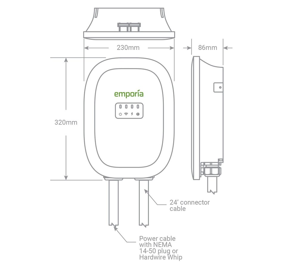 Image 722213_ALTMORE6.jpg, Product 722-213 / Price $599.99, The Emporia EV Charging Station (white) from Emporia on TSC.ca's Electronics department