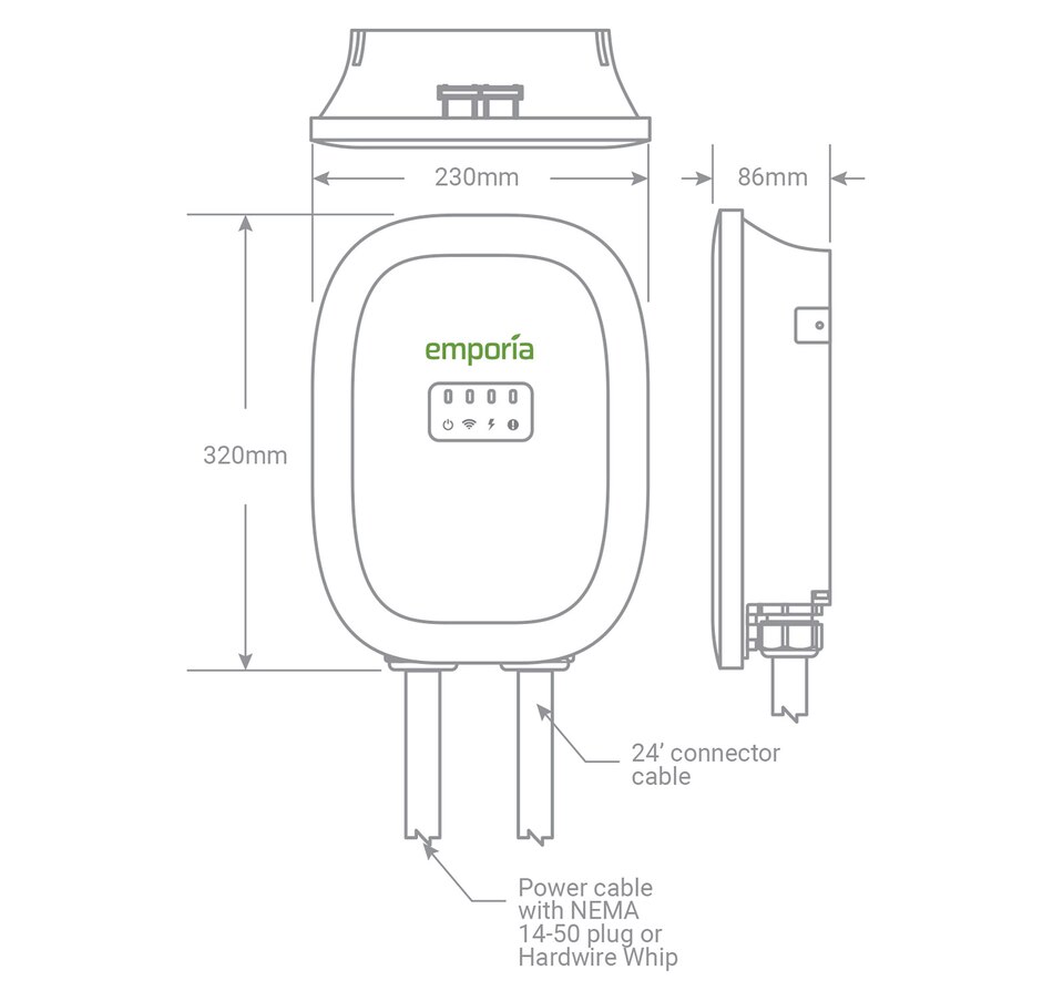 Image 722214_ALTMORE6.jpg, Product 722-214 / Price $599.99, The Emporia EV Charging Station (black) from Emporia on TSC.ca's Electronics department