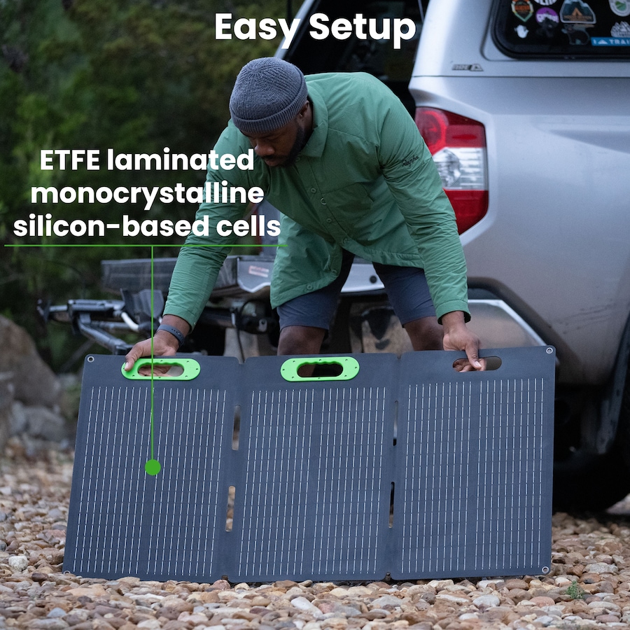 Image 722216_ALTMORE1.jpg, Product 722-216 / Price $449.99, Yoshino SP100 Foldable 100W Portable Solar Panel from Yoshino on TSC.ca's Electronics department
