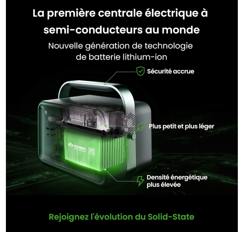 Image 722221_ALTMORE4.jpg, Product 722-221 / Price $1,449.99, Yoshino Solid-State Portable Solar Generator (660W) from Yoshino on TSC.ca's Electronics department