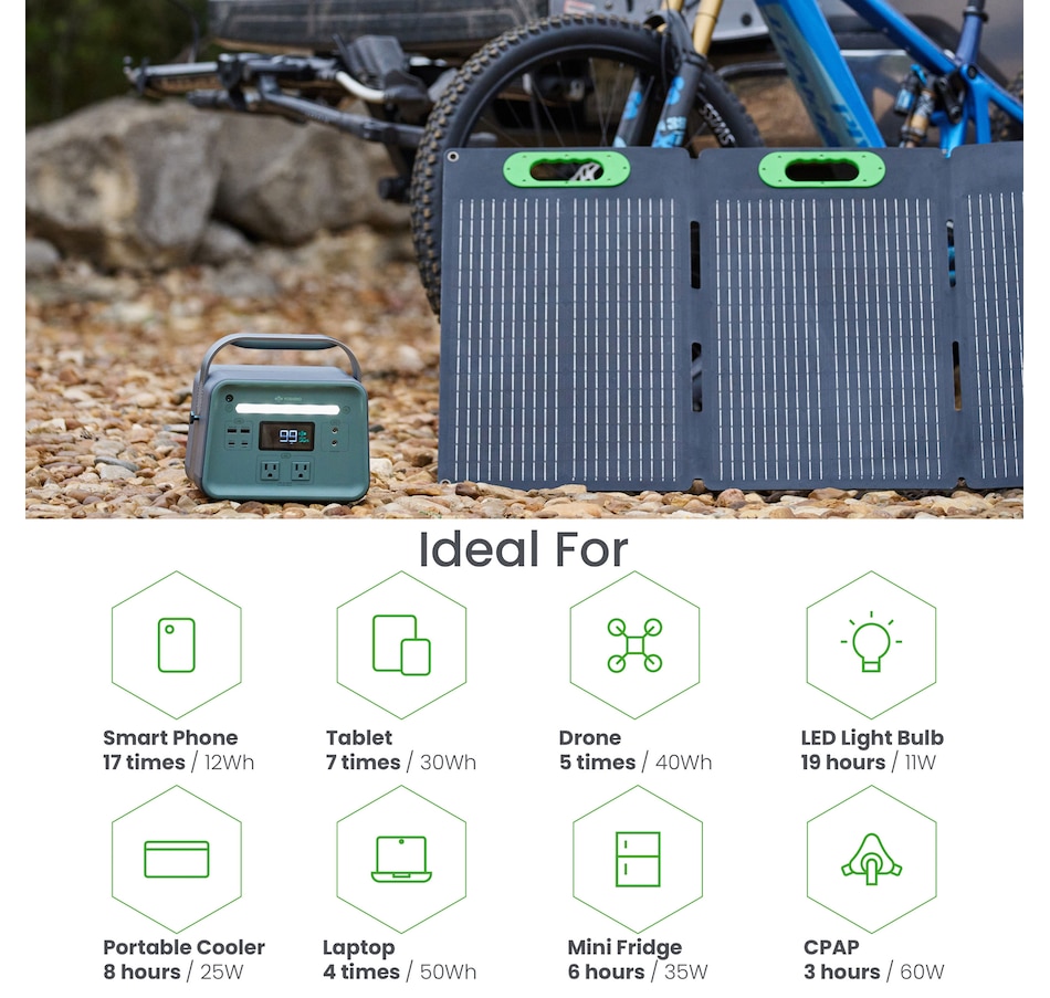 Image 722221_ALTMORE9.jpg, Product 722-221 / Price $1,449.99, Yoshino Solid-State Portable Solar Generator (660W) from Yoshino on TSC.ca's Electronics department