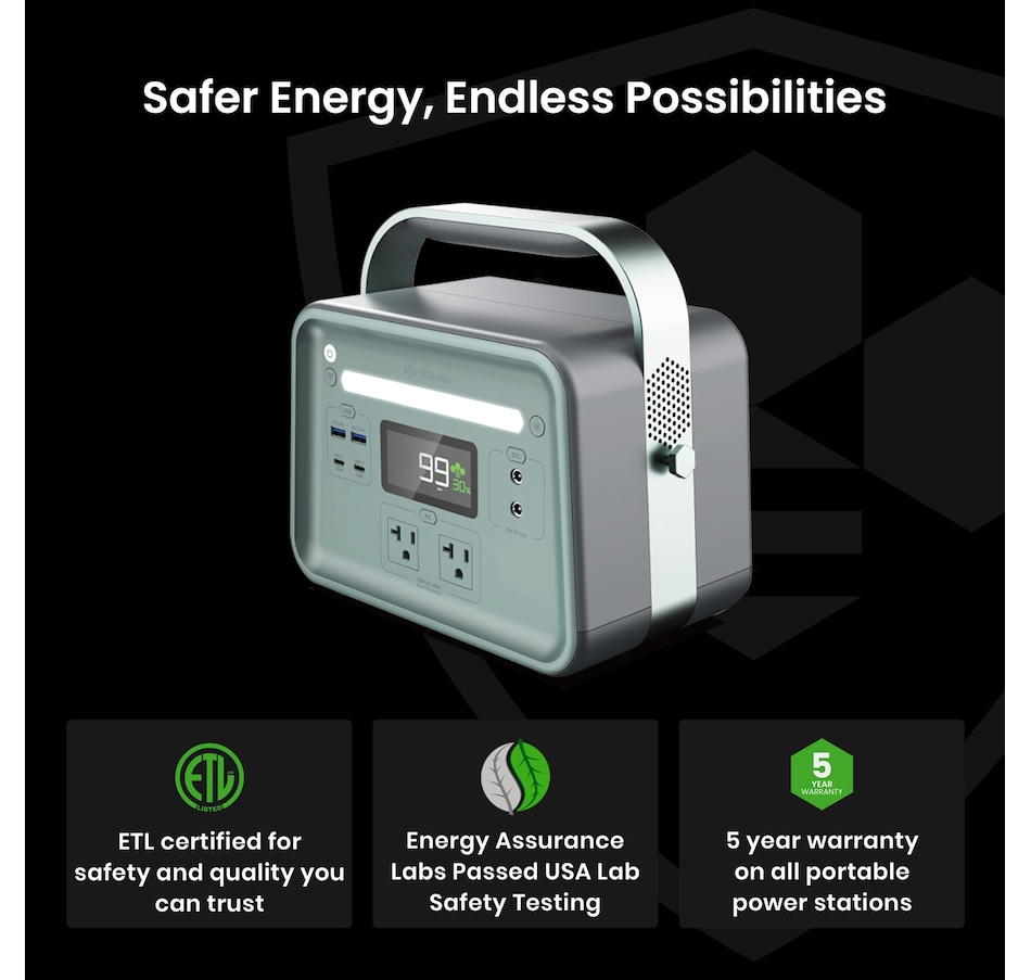 Image 722222_ALTMORE5.jpg, Product 722-222 / Price $929.99, Yoshino Solid-State Portable Solar Generator (330W) from Yoshino on TSC.ca's Electronics department