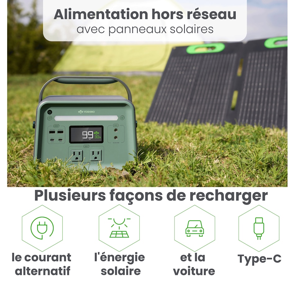 Image 722222_ALTMORE8.jpg, Product 722-222 / Price $929.99, Yoshino Solid-State Portable Solar Generator (330W) from Yoshino on TSC.ca's Electronics department