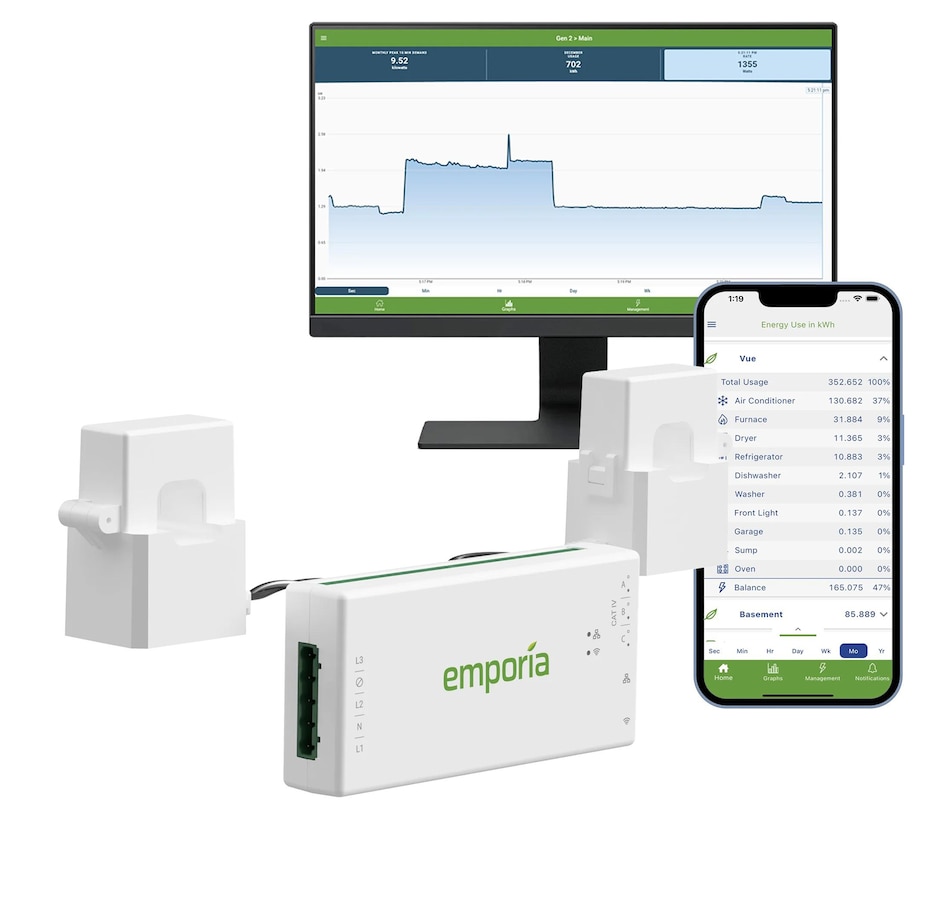 Image 722229.jpg, Product 722-229 / Price $159.99, Emporia Vue 3 Hub and Monitor from Emporia on TSC.ca's Electronics department