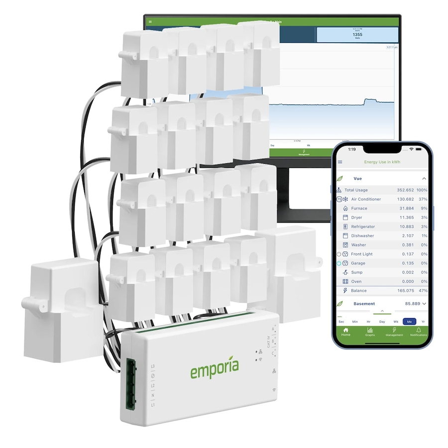 Image 722231.jpg, Product 722-231 / Price $299.99, Emporia Vue 3 Hub and Monitor with 16 Sensors from Emporia on TSC.ca's Electronics department