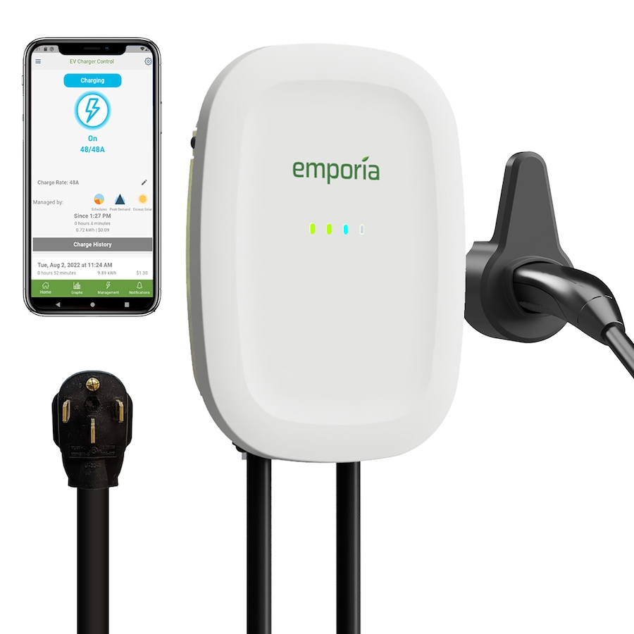 Image 722235.jpg, Product 722-235 / Price $749.99, Emporia EV Charger 40A NEMA 14-50, NACS (white) from Emporia on TSC.ca's Electronics department