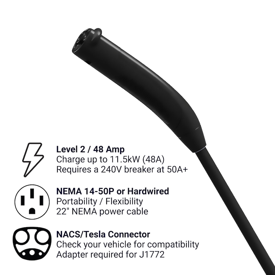 Image 722235_ALTMORE1.jpg, Product 722-235 / Price $749.99, Emporia EV Charger 40A NEMA 14-50, NACS (white) from Emporia on TSC.ca's Electronics department