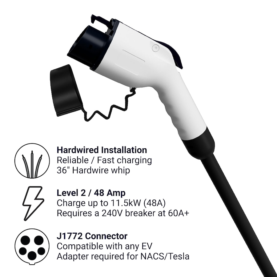 Image 722237_ALTMORE1.jpg, Product 722-237 / Price $649.00, Emporia EV Charger 48A Hardwire, J1772 (white) from Emporia on TSC.ca's Electronics department