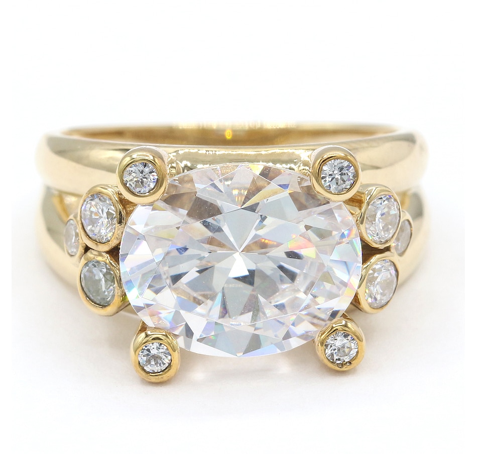 Jewellery - Rings - Diamonelle Sterling Silver Diamonelle Contemporary ...