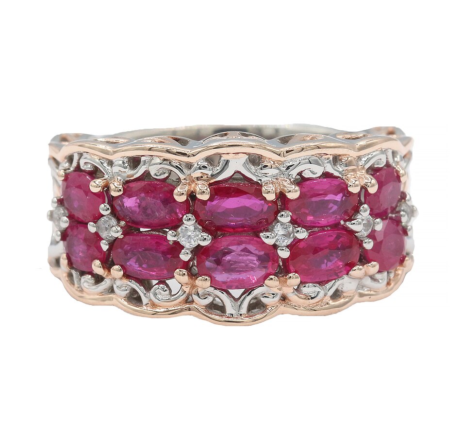 Image 722375.jpg, Product 722-375 / Price $429.99, Gems En Vogue Palladium Silver Burmese Ruby Band from Gems En Vogue on TSC.ca's Jewellery department