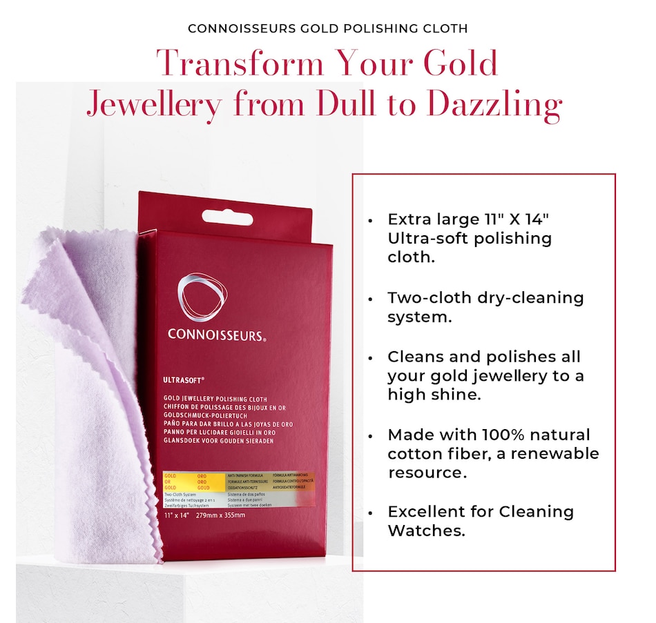 Connoisseurs Gold Polishing Cloth