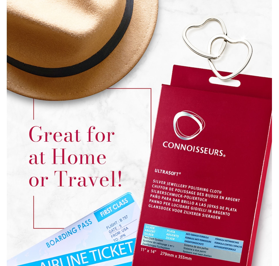 Image 722377_ALTMORE13.jpg, Product 722-377 / Price $39.99, Connoisseurs Silver Polishing Cloth and Wipes from Connoisseurs on TSC.ca's Jewellery department