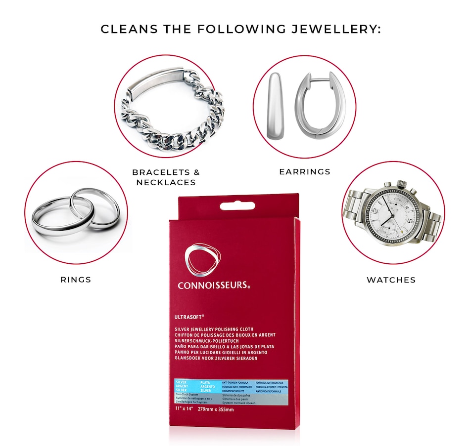 Image 722377_ALTMORE15.jpg, Product 722-377 / Price $39.99, Connoisseurs Silver Polishing Cloth and Wipes from Connoisseurs on TSC.ca's Jewellery department