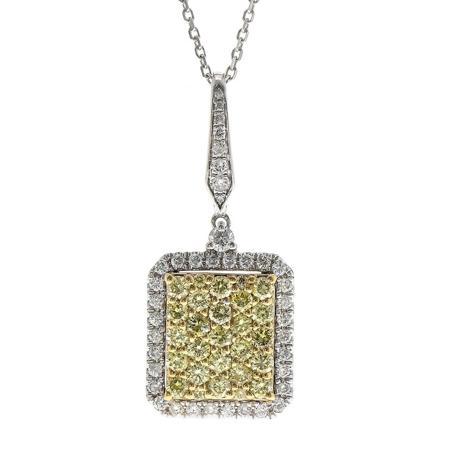 Image 722402.jpg, Product 722-402 / Price $2,299.99, 14K Two-Tone Gold Yellow and White Diamond Pendant with Chain from Diamond Show on TSC.ca's Jewellery department