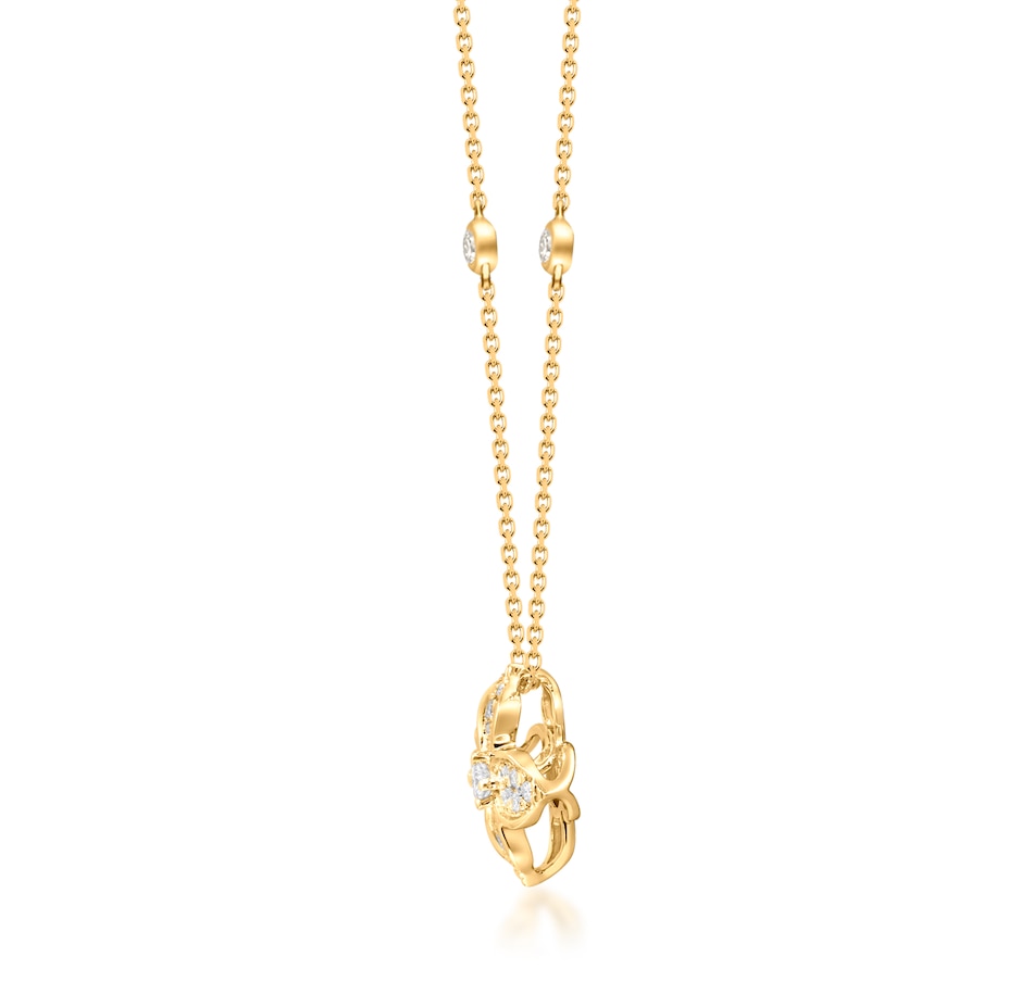 Image 722416_ALTMORE1.jpg, Product 722-416 / Price $799.99, 14K Yellow Gold Diamond Flower Pendant with Chain from Diamond Show on TSC.ca's Jewellery department