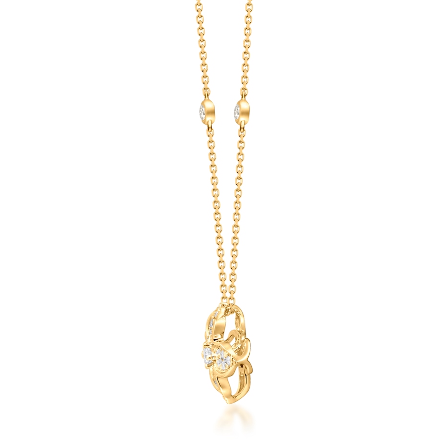 Image 722416_ALTMORE1.jpg, Product 722-416 / Price $799.99, 14K Yellow Gold Diamond Flower Pendant with Chain from Diamond Show on TSC.ca's Jewellery department