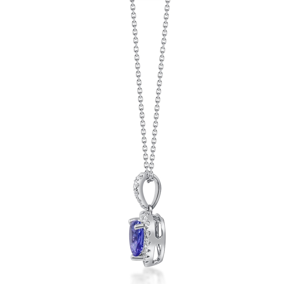 Image 722437_ALTMORE1.jpg, Product 722-437 / Price $1,149.99, Gem Creations 14K White Gold Heart-Shaped Tanzanite and Diamond Pendant with Chain from Best of Gems on TSC.ca's Jewellery department
