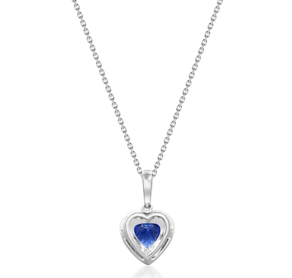 Image 722437_ALTMORE2.jpg, Product 722-437 / Price $1,149.99, Gem Creations 14K White Gold Heart-Shaped Tanzanite and Diamond Pendant with Chain from Best of Gems on TSC.ca's Jewellery department