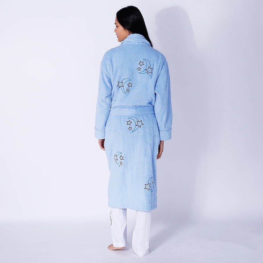 Image 722561_ALTMORE1.jpg, Product 722-561 / Price $229.99, SmartSilk Ladies Cotton Terry Bathrobe Moon & Stars from Smartsilk on TSC.ca's Fashion department