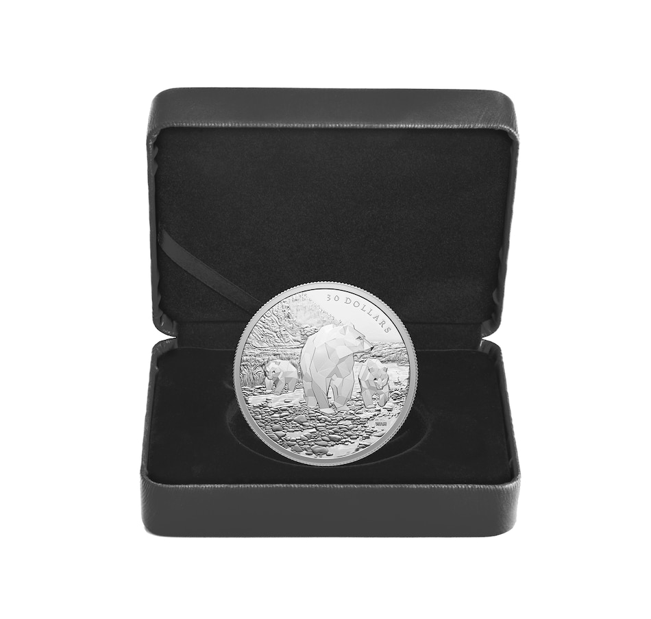 Image 722617_ALTMORE3.jpg, Product 722-617 / Price $269.95, 2023 Two-Ounce $30 Fine Silver Grizzly Bears Multifaceted Animal Family Coin from Royal Canadian Mint (RCM) on TSC.ca's Coins department