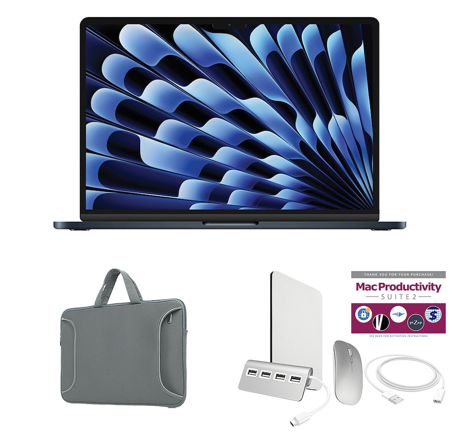 Image 722649_MDGR.jpg, Product 722-649 / Price $2,129.99, Apple MacBook Air 15" M2 Bundle 256 GB (2023) from Apple on TSC.ca's Electronics department