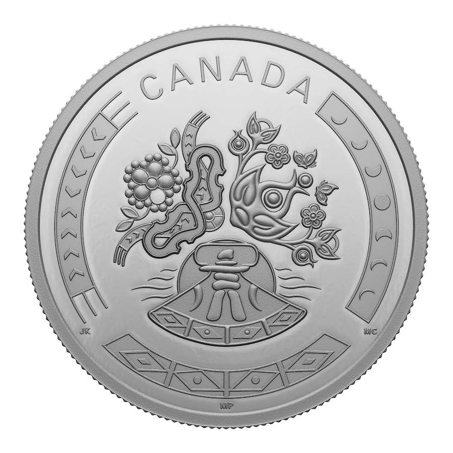 Image 722651.jpg, Product 722-651 / Price $189.95, 2023 $20 Fine Silver Coin Celebrating National Indigenous Peoples Day from Royal Canadian Mint (RCM) on TSC.ca's Coins department