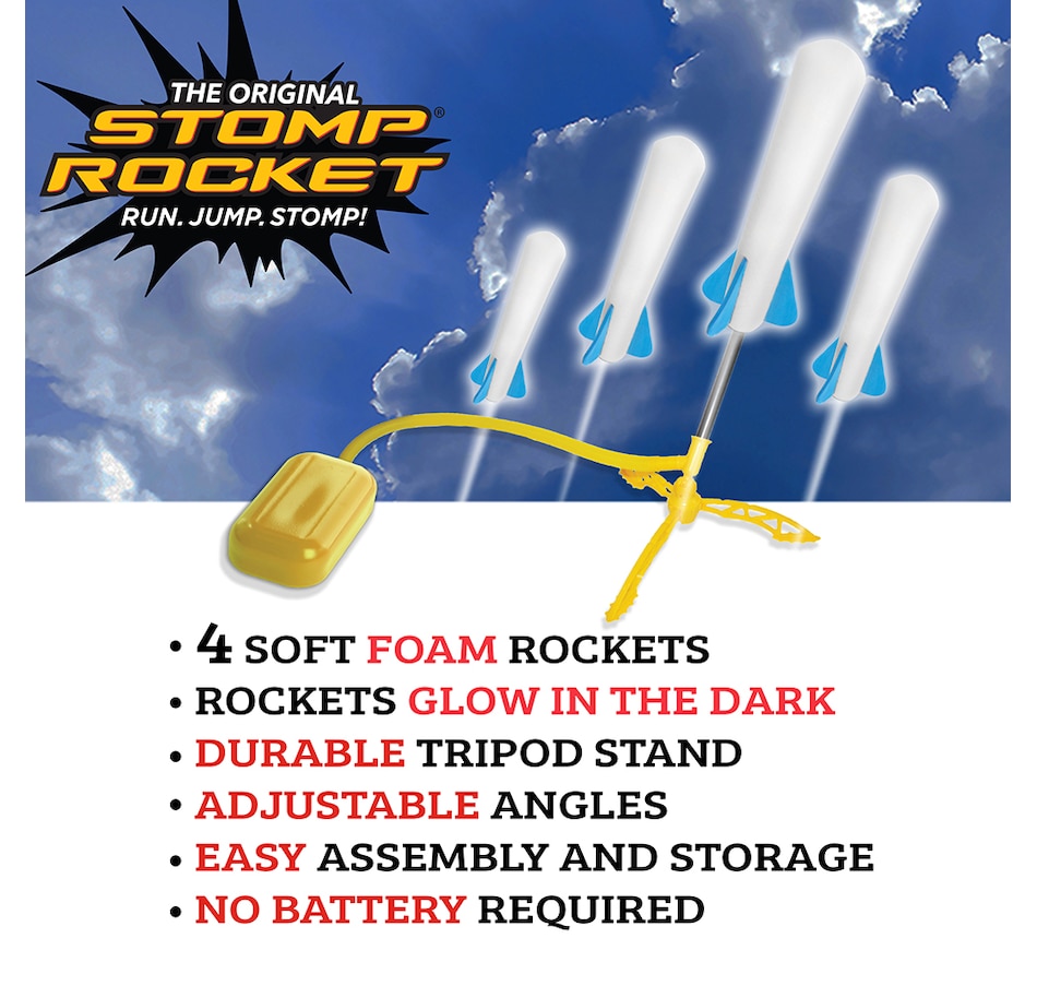 Image 722665_ALTMORE7.jpg, Product 722-665 / Price $14.99, Stomp Rocket Jr Glow Stomp Rockets (4-Pack) from Stomp Rocket on TSC.ca's Home & Garden department
