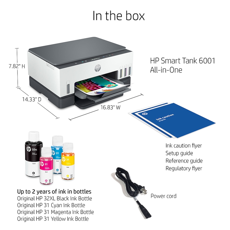 Image 722689_ALTMORE6.jpg, Product 722-689 / Price $399.99, HP Smart Tank 6001 All-in-One Wireless Colour Printer from HP - Hewlett Packard on TSC.ca's Electronics department