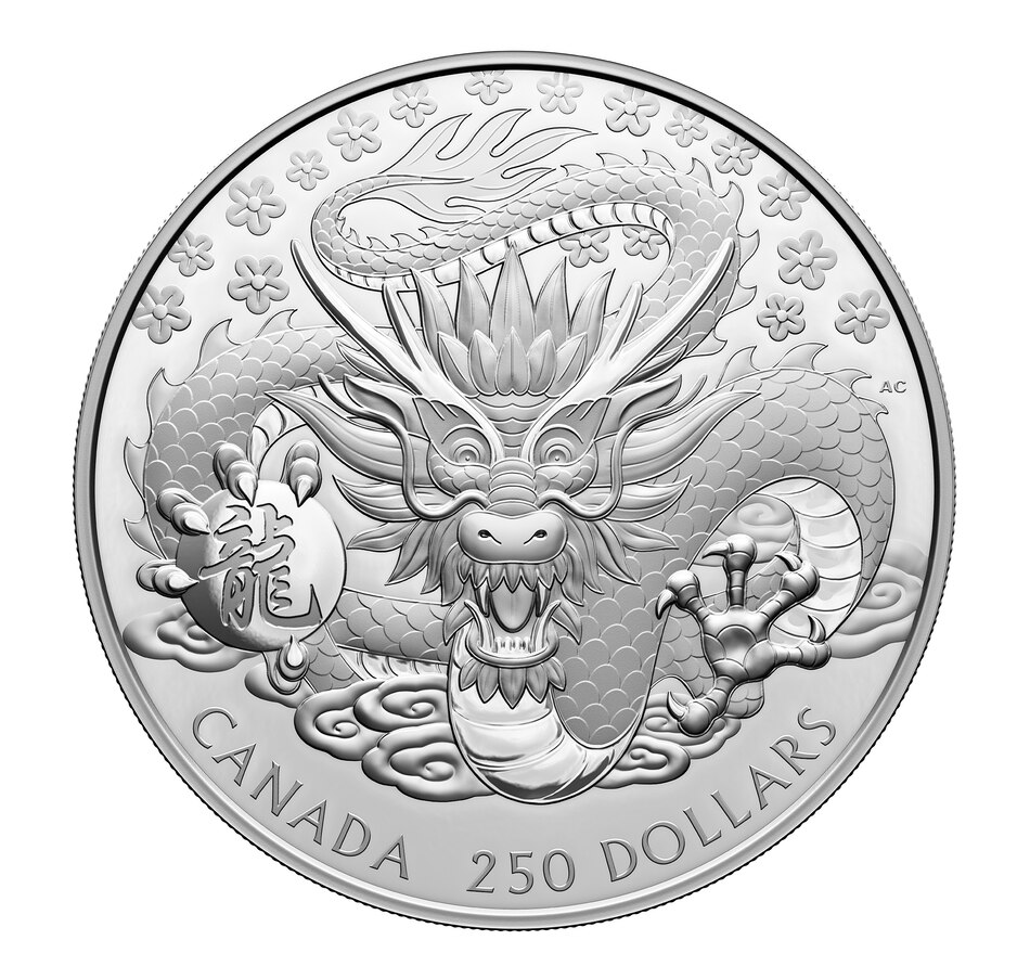 Image 722729_ALTMORE1.jpg, Product 722-729 / Price $2,888.88, 2024 $250 Lunar Year of the Dragon One Kilo Silver Coin from Royal Canadian Mint (RCM) on TSC.ca's Coins department