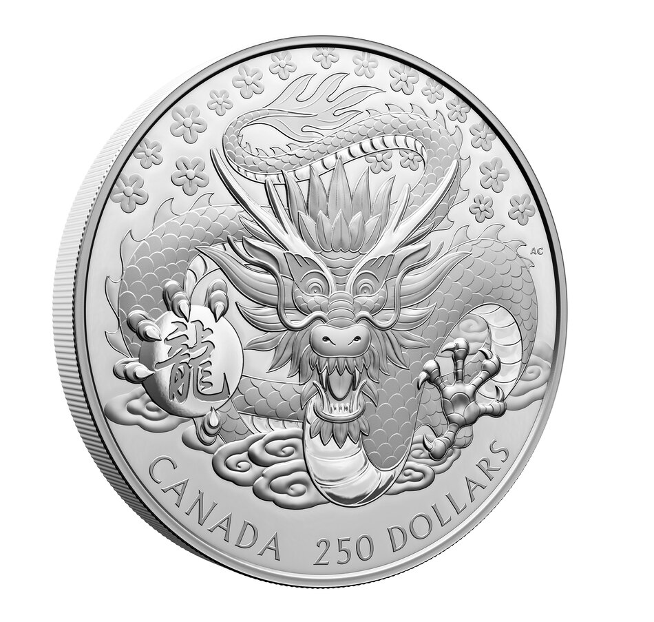 Image 722729_ALTMORE3.jpg, Product 722-729 / Price $2,888.88, 2024 $250 Lunar Year of the Dragon One Kilo Silver Coin from Royal Canadian Mint (RCM) on TSC.ca's Coins department