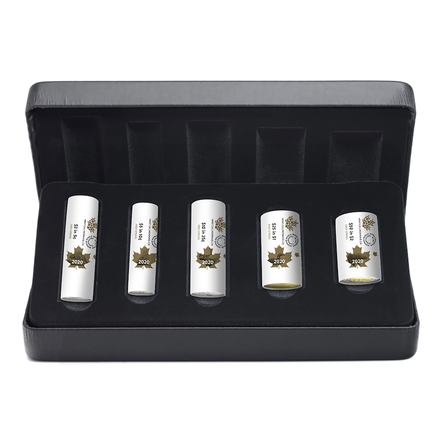 Image 722734.jpg, Product 722-734 / Price $199.95, 2020 First Strikes Special Wrap Roll Collection from Royal Canadian Mint (RCM) on TSC.ca's Coins department