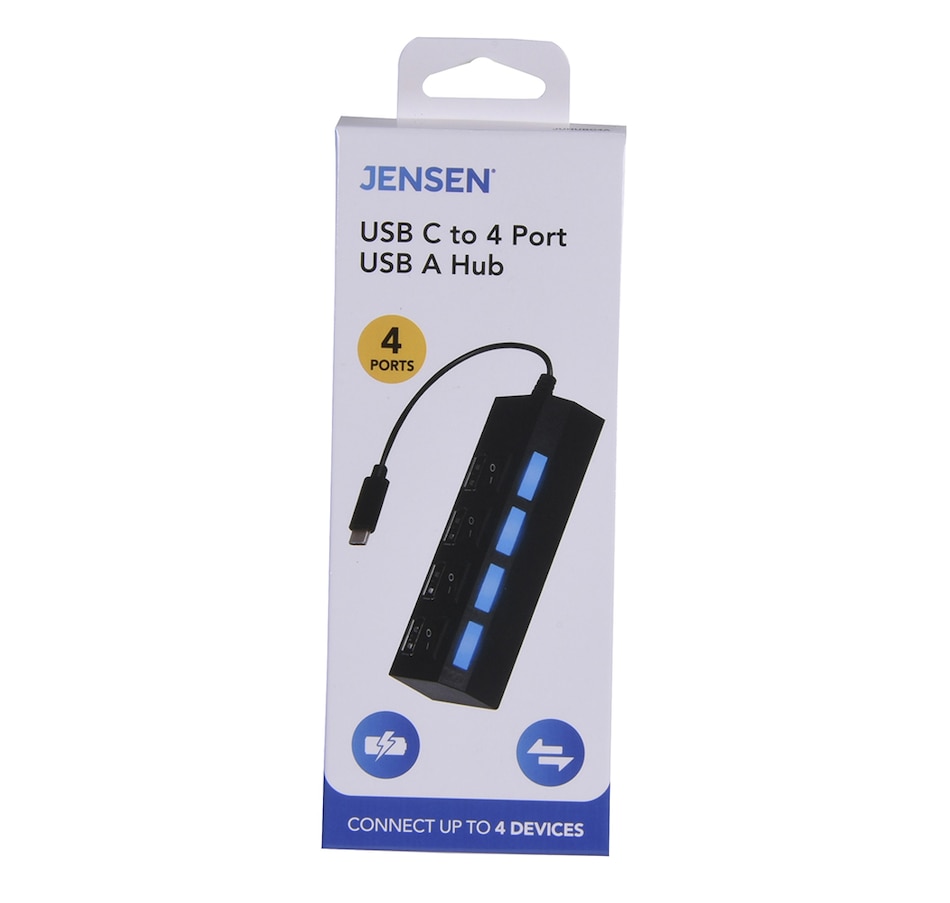 Image 722738_ALTMORE3.jpg, Product 722-738 / Price $24.99, Jensen USB C to 4 Port USB A Hub from RCA on TSC.ca's Electronics department