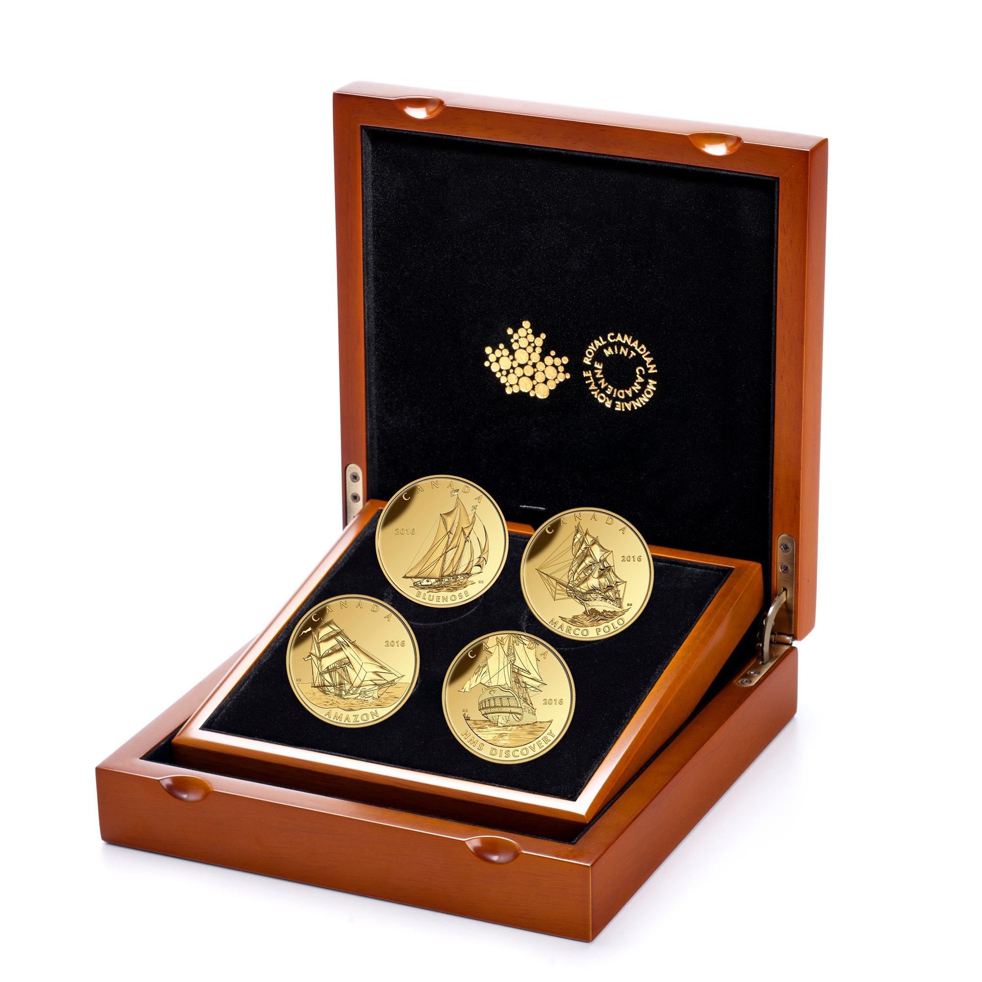 2016 $200 Fine Gold Tall Ships Series Complete Four Coin Set in