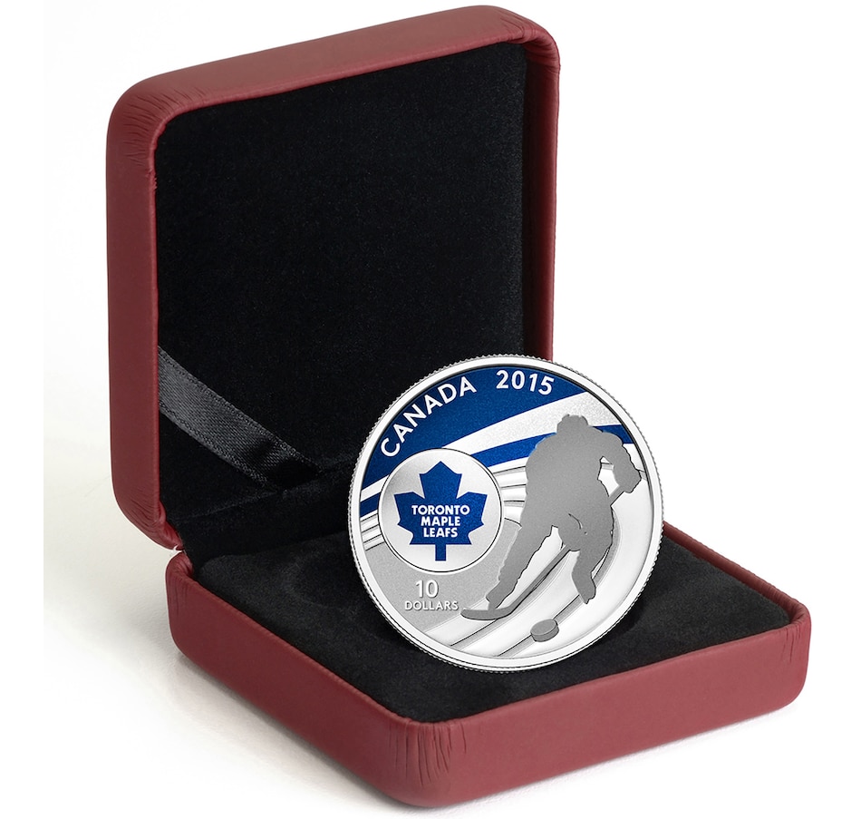 Image 722752_ALTMORE2.jpg, Product 722-752 / Price $79.95, 2015 $10 Fine Silver Coin: Toronto Maple Leafs from Royal Canadian Mint (RCM) on TSC.ca's Coins department
