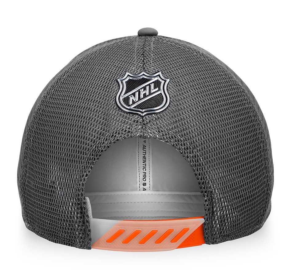 Image 722888_ALTMORE2.jpg, Product 722-888 / Price $39.99, Men's Edmonton Oilers Charcoal Authentic Pro Home Ice Trucker Snapback Hat on TSC.ca's Sports department