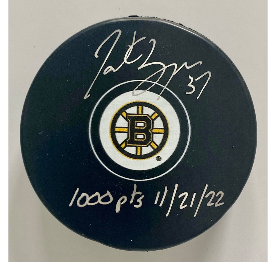 Image 722959.jpg, Product 722-959 / Price $219.99, Dpisports Autographed and Inscribed Patrice Bergeron Boston Bruins 1000 Points Puck from DPI Sports on TSC.ca's Sports department