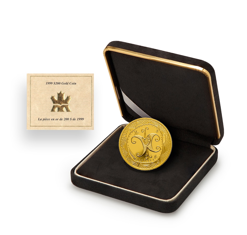 Image 723063_ALTMORE2.jpg, Product 723-063 / Price $1,999.95, 1999 $200 Mikmaq Butterfly 22K Gold Coin from Royal Canadian Mint (RCM) on TSC.ca's Coins department