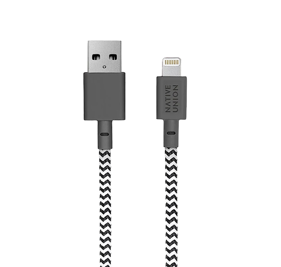 Image 723129_ALTMORE1.jpg, Product 723-129 / Price $49.99, Native Union Belt USB-A to Lightning 3-m Cable (zebra) from Native Union on TSC.ca's Electronics department