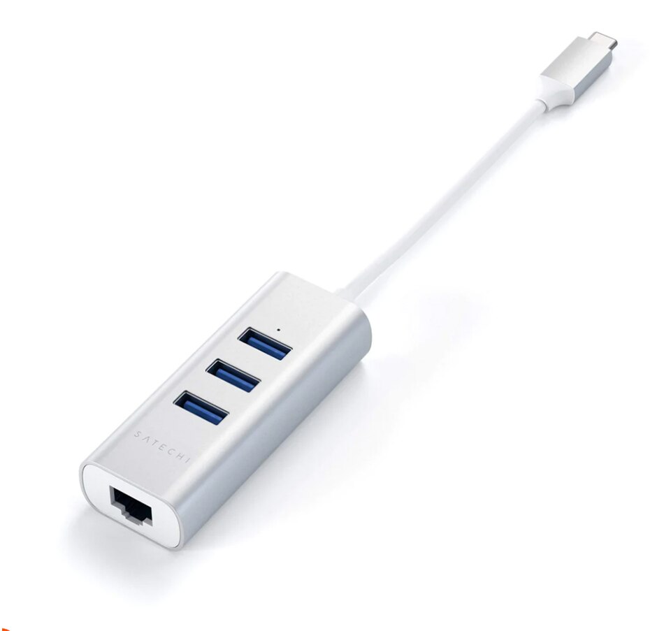 Image 723141_ALTMORE3.jpg, Product 723-141 / Price $54.99, Satechi Type-C 2-in-1 USB Hub with Ethernet (silver) from Satechi on TSC.ca's Electronics department