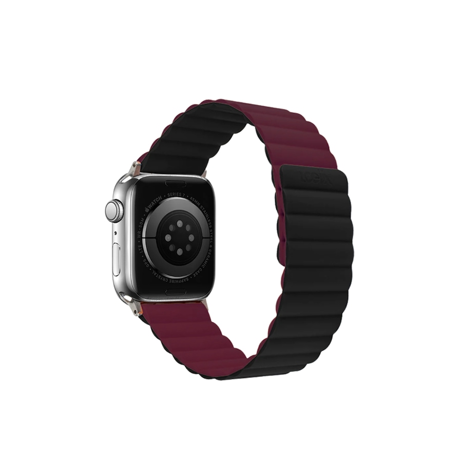 Image 723180.jpg, Product 723-180 / Price $59.99, Logiix Vibrance Link Apple Watch Band 42/44/45 mm (black/burgundy) from Logiix on TSC.ca's Electronics department